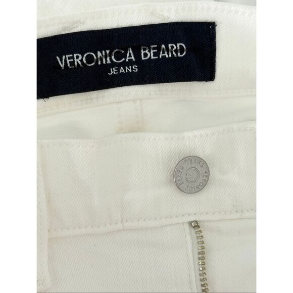 Veronica Beard Women’s Crosbie Wide Leg Jeans In White Size 28 $328 - Picture 8 of 9